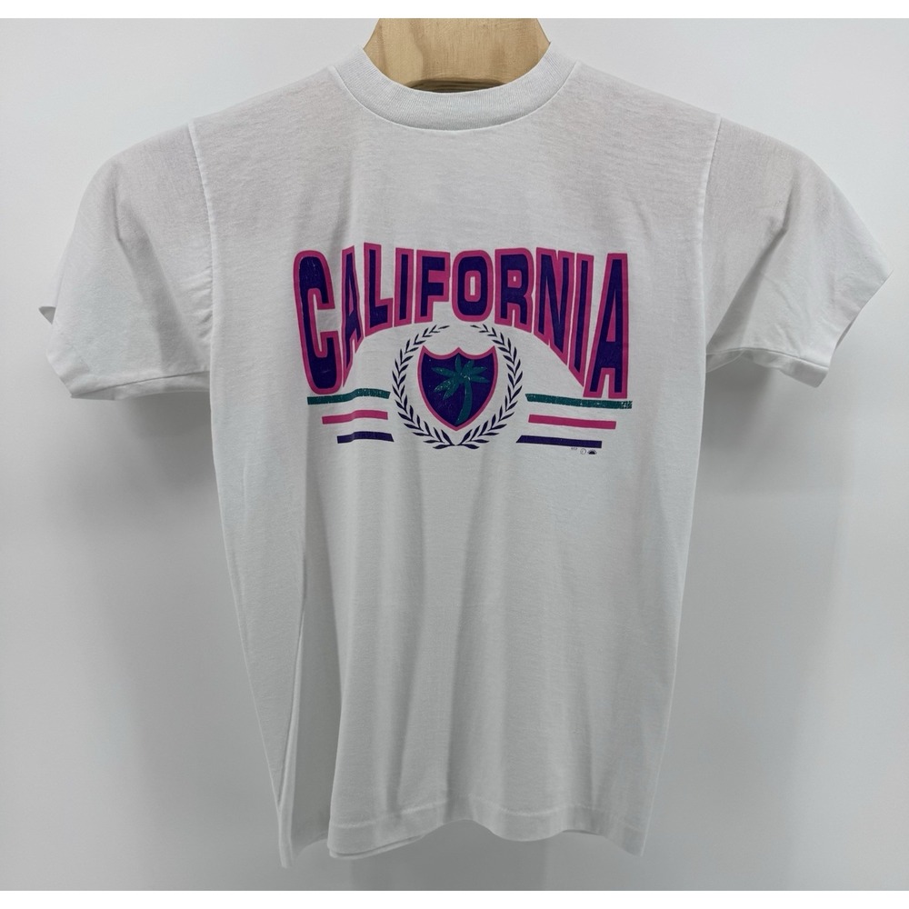 Vintage 90's California Palm Tree Graphic T-Shirt Single Stitch Size Medium